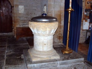 Font in St Mary's Marston Magna